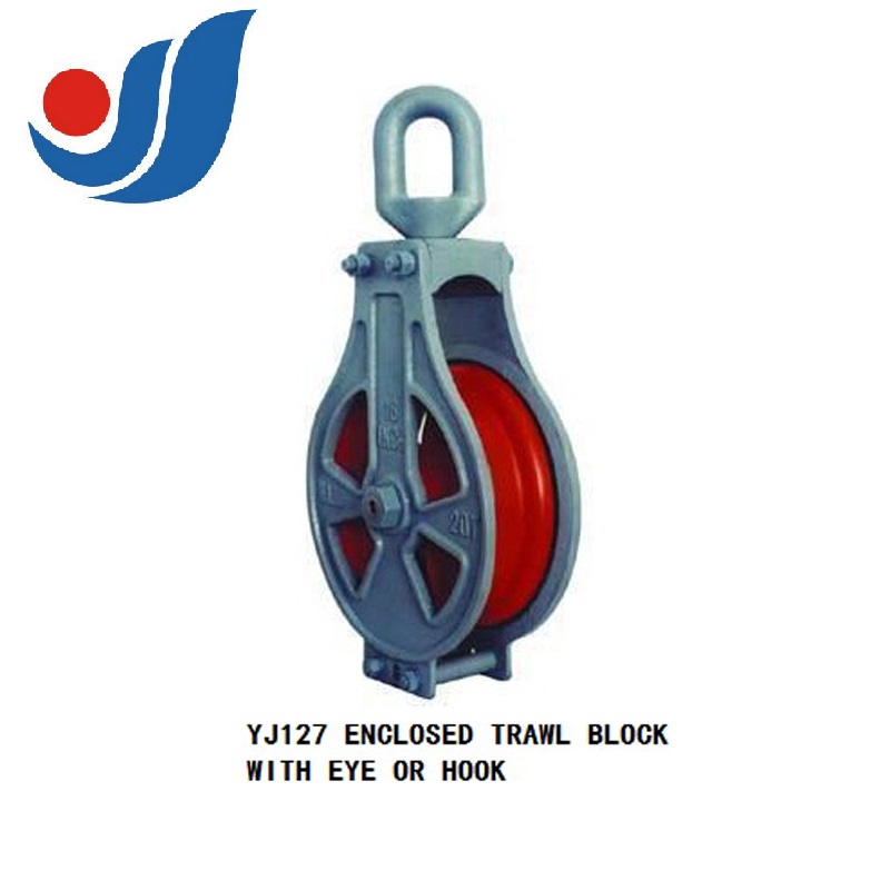 YJ127 ENCLOSED TRAWL  BLOCK WITH EYE OR HOOK