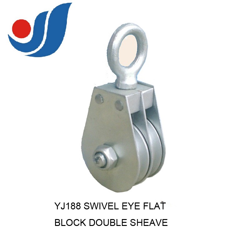 YJ188 SWIVEL EYE FLAT BLOCK DOUBLE SHEAVE