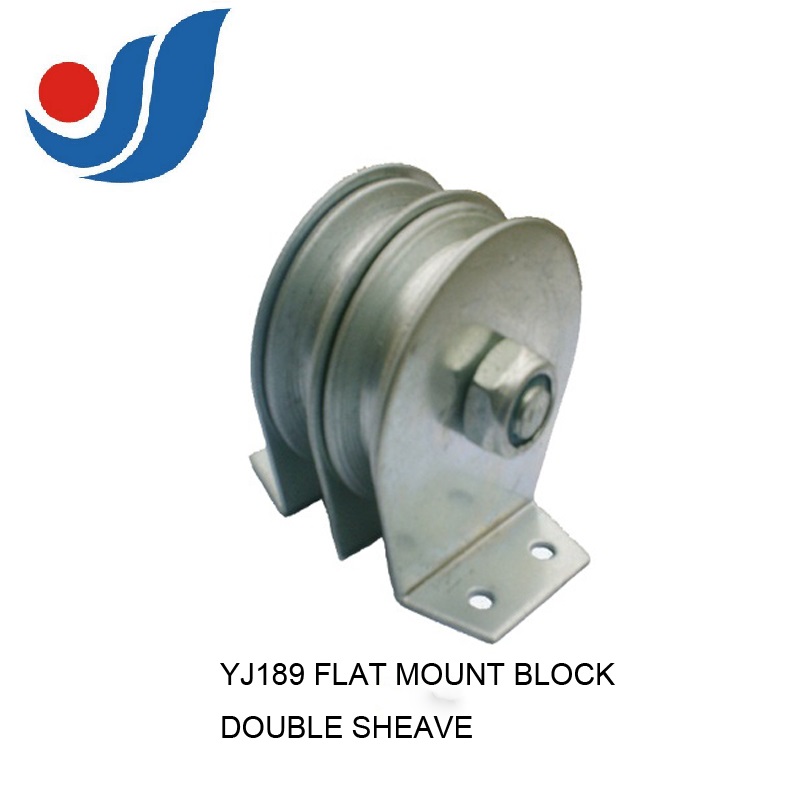 YJ189 FLAT MOUNT BLOCK DOUBLE SHEAVE